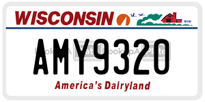 AMY9320 license plate in Wisconsin