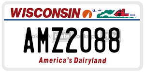 AMZ2088  license plate in WI