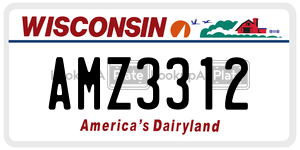 AMZ3312  license plate in WI