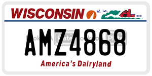 AMZ4868  license plate in WI