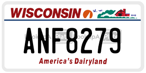 ANF8279  license plate in WI