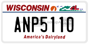 ANP5110  license plate in WI
