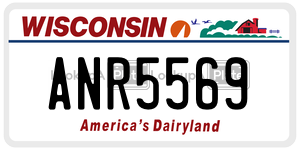 ANR5569  license plate in WI
