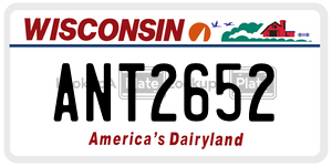 ANT2652  license plate in WI