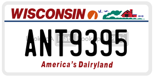 ANT9395  license plate in WI