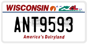 ANT9593  license plate in WI