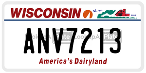 ANV7213  license plate in WI