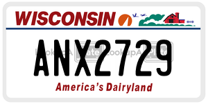 ANX2729  license plate in WI