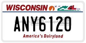 ANY6120  license plate in WI
