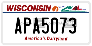 APA5073  license plate in WI