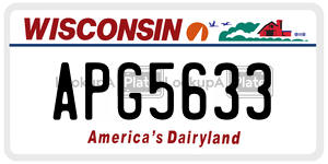 APG5633  license plate in WI