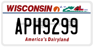 APH9299  license plate in WI