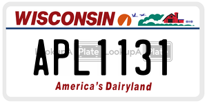 APL1131  license plate in WI