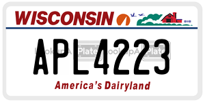 APL4223  license plate in WI
