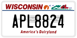APL8824  license plate in WI
