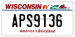 APS9136  license plate in WI