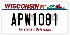 APW1081  license plate in WI