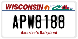APW8188  license plate in WI