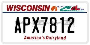 APX7812  license plate in WI
