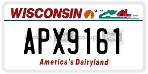 APX9161  license plate in WI