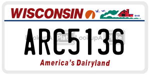 ARC5136  license plate in WI