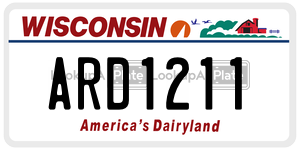 ARD1211  license plate in WI