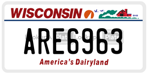 ARE6963  license plate in WI