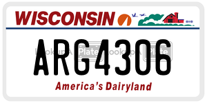 ARG4306  license plate in WI