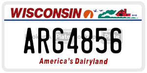 ARG4856  license plate in WI