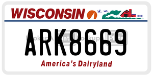 ARK8669  license plate in WI