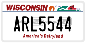 ARL5544  license plate in WI