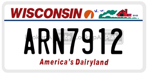 ARN-7912  license plate in WI