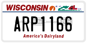 ARP1166  license plate in WI