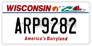 ARP9282  license plate in WI