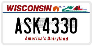 ASK4330  license plate in WI