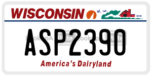 ASP2390  license plate in WI