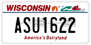 ASU1622  license plate in WI