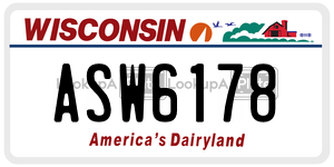 ASW6178  license plate in WI
