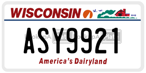 ASY9921  license plate in WI