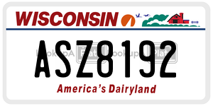 ASZ8192  license plate in WI
