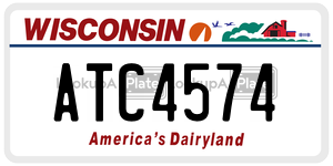 ATC4574  license plate in WI