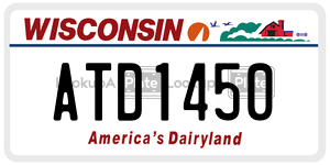 ATD1450  license plate in WI