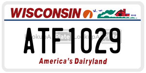 ATF1029  license plate in WI