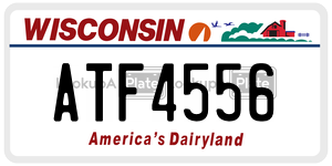ATF4556  license plate in WI