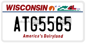 ATG5565  license plate in WI