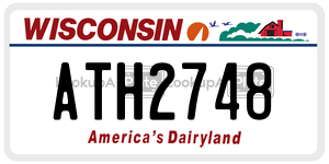 ATH2748  license plate in WI