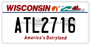 ATL2716  license plate in WI