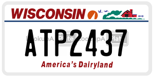 ATP2437  license plate in WI