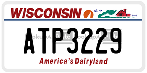ATP3229 license plate in Wisconsin