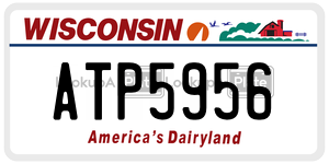 ATP5956  license plate in WI